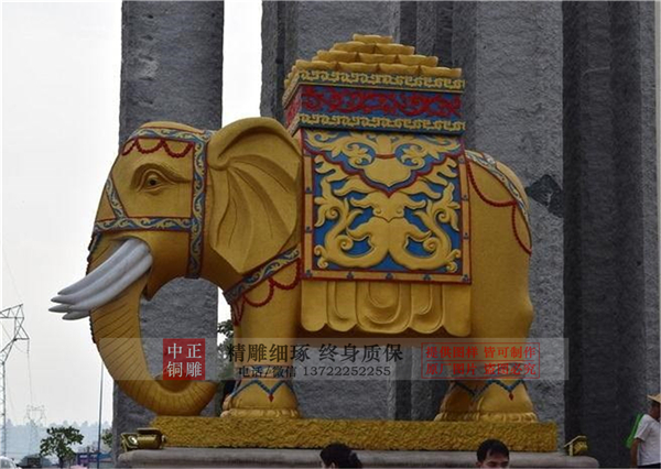 門(mén)口銅大象雕塑.jpg