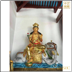 銷(xiāo)售寺廟文殊普賢菩薩銅佛像
